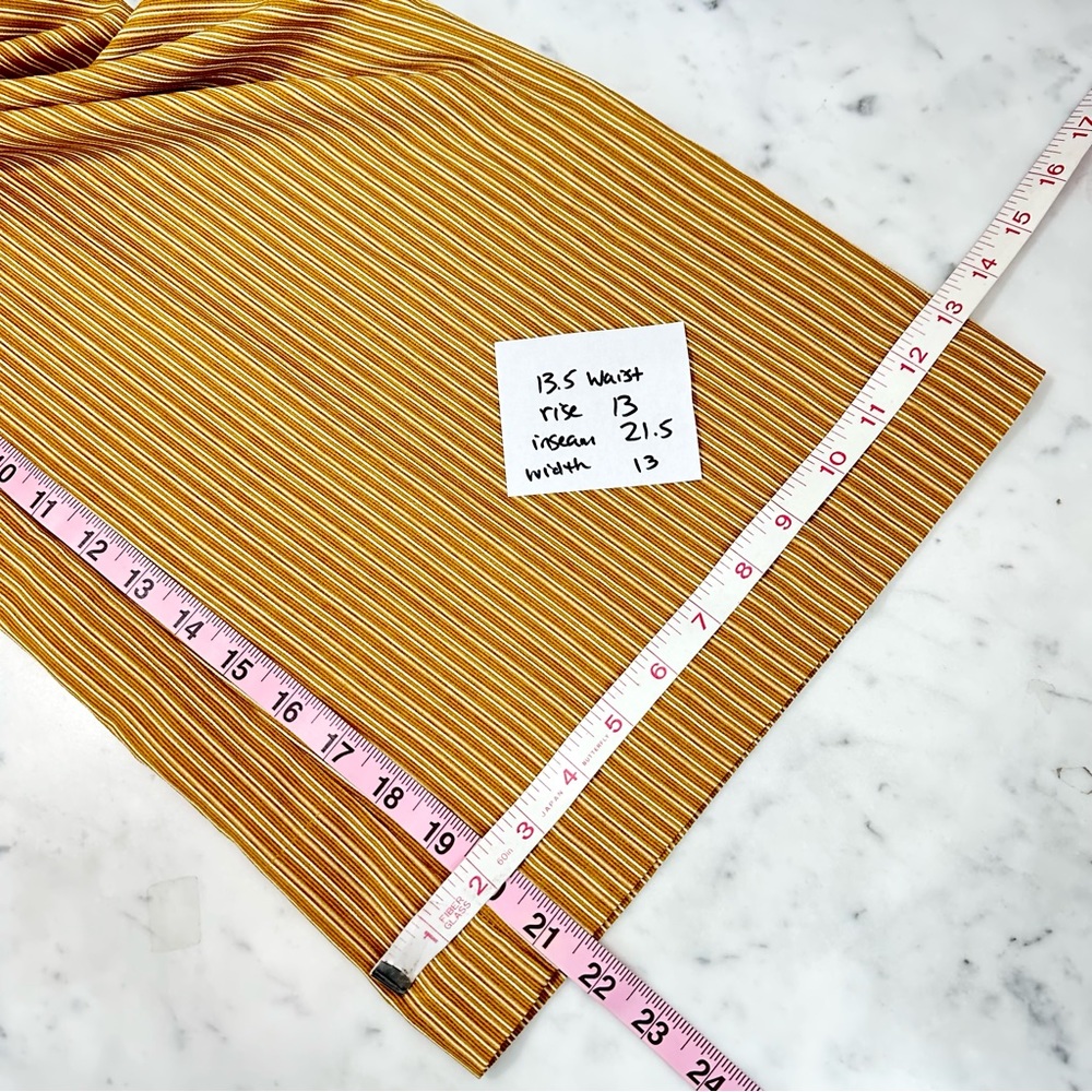 J.O.A. Sz S Just One Answer Wide Leg Cropped Pants Mustard Cream Flowy F… - Picture 13 of 16